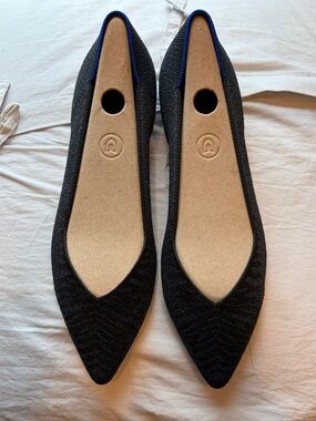 Rothy's midnight metallic points